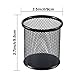 Hestya 4 Pack Mesh Pen Holder Pencil Holder Metal Pencil Cup Holder Pen Organizer Black for Desk Office and School
