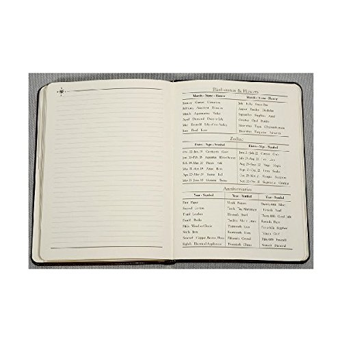 7 Inch Leather Bound Desk Address Book, Genuine Calfskin Leather, 1,400 Entries, British Tan - Thumbnail 5