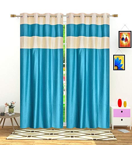 Buy Curtains Embossed Curtains For Window 5 Feet 2pc Eyelets