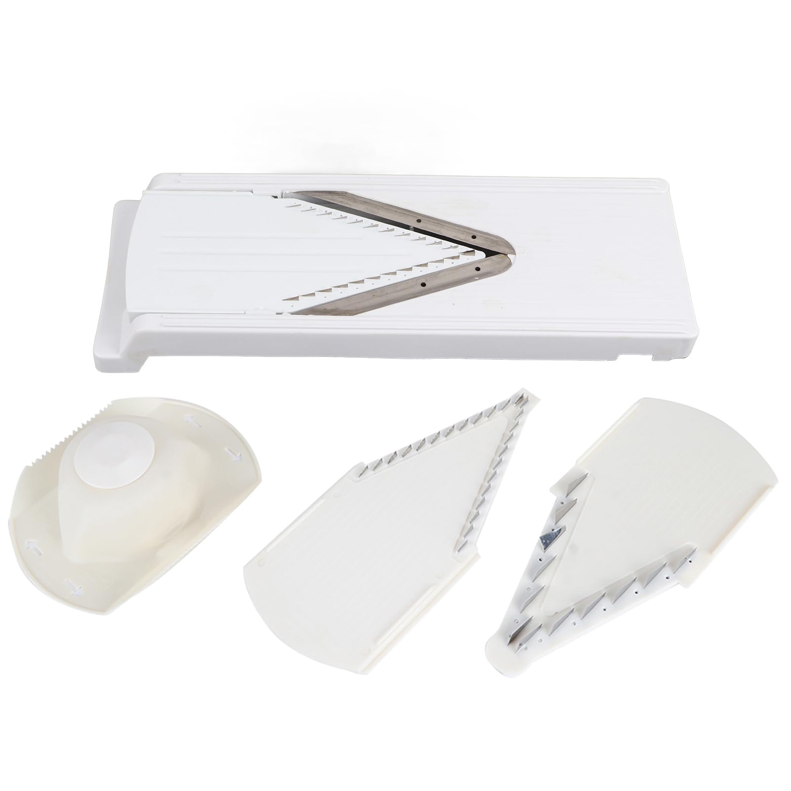 Shipenophy Kitchenware, V‑Shaped Grater Slicing Cutter Portable Vegetable Cutter 420 Stainless Steel Blade with Hand Protector for Vegetables Slicing Home Kitchen Cook