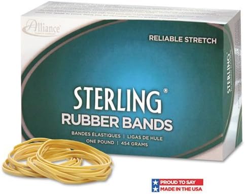 Sterling Ergonomically Correct Rubber Bands, #105, 5 x 5/8, 70 Bands/1lb Box by ALLIANCE RUBBER