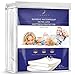 LUNAVY Queen Size Mattress Protector - Easy-Care Waterproof Breathable Bamboo Mattress Cover and Bed Sheet Pad - Hypoallergenic Antimicrobial with Excellent Moisture Control