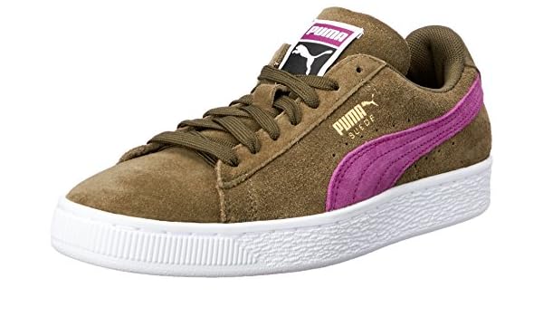 puma suede olive green