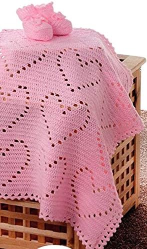 Ukhka 185 Crochet Motif Bebe Crochet Cœur Couverture Et Chaussons En Dk Amazon Fr Cuisine Maison
