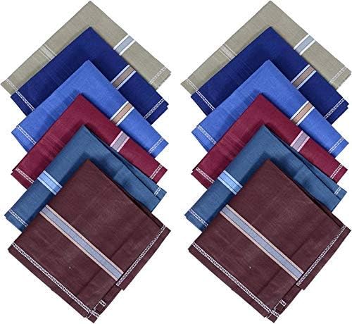 Firstwish dark coloured 100% Cotton Handkerchief For Men
