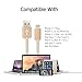 Cabbrix 3 Pack 6 Feet Nylon Braided Lightning to USB Cable Fast Sync Apple Charger for iPhone iPad iPod (Gold)