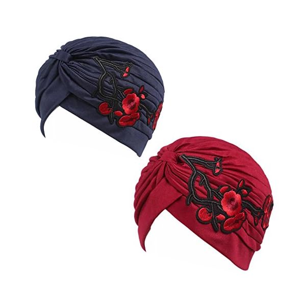 Gorra Beanie De Tela con Flor para Fiesta Boda Turbante para Cabeza De Mujer para Cáncer Quimioterapia Chemo Oncológico… | DeHippies.com