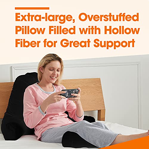 Cheer Collection Memory Foam Filled TV,Reading and Bed Rest Pillow with