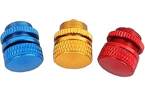 JINOARC 3Pcs RC Fuel Dots Φ4×Φ12 Aluminum for RC Airplane Boat Plane Gas Line Tubing Red/Yellow/Blue