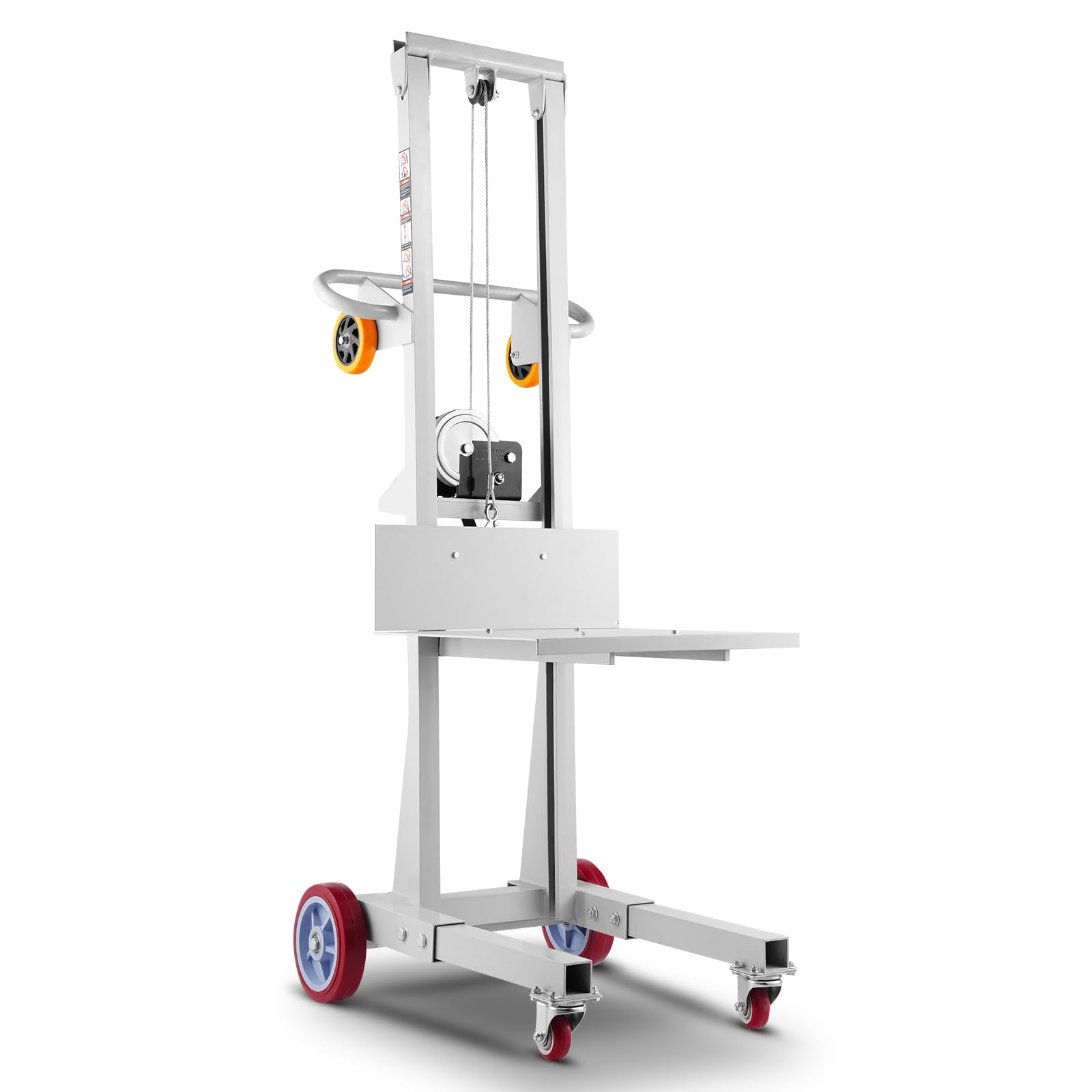 Photo 1 of *Scratches* Multifunctional Manual Pallet Truck Stacker with Wheels and Adjustable Plate
