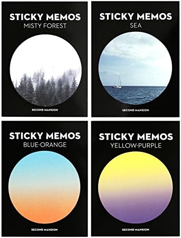 SECOND MANSION 4 Sticky Adhesive Memo Set - B