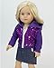 Sophia's 18 Inch Doll 2 Pc. Outfit, Purple Sequin Hooded Sweatshirt & Denim Skirt, Perfect for The 18 Inch American Girl Clothes & More Purple Sequin Hoodie & Jean Skirt