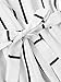 Romwe Women's Casual Vertical Striped Jumpsuit Romper with Belt White S