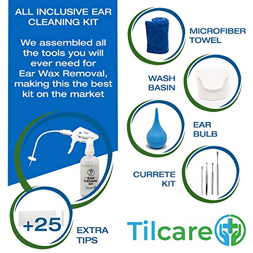 Ear Wax Removal Tool by Tilcare Ear Irrigation Flushing System for Adults & Kids Perfect Ear