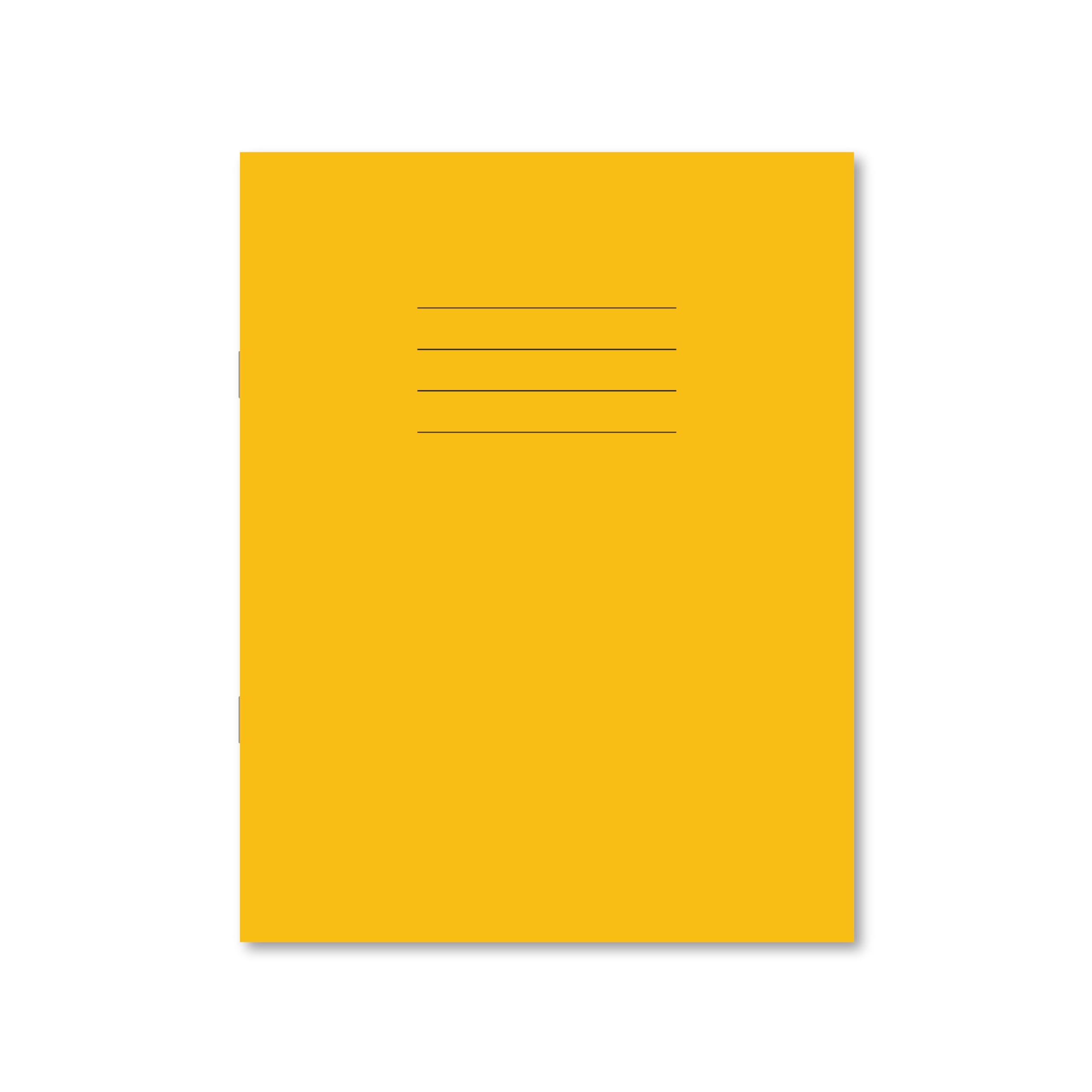 Hamelin 9 x 7-Inch 8 mm Ruled and Margin 48 Pages Exercise Book - Yellow (Pack of 100), 100100090