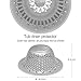 LEKEYE Bathtub Drain Hair Catcher/Stainless Steel Drain Protector/Hair Trap-Silver