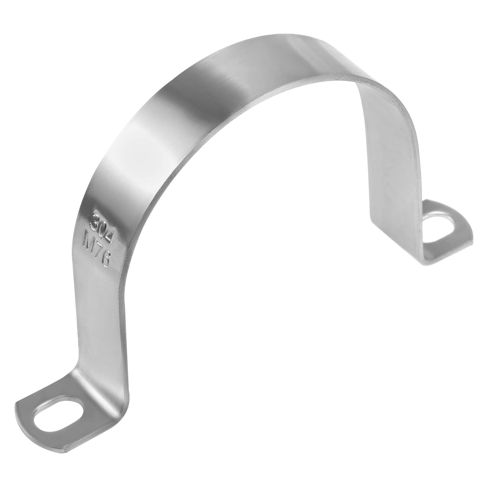 sourcing map 76mm(3") Rigid Pipe Strap, 2 Holes Tube Straps 304 Stainless Steel Tension Tube Clamp 2pcs