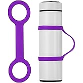 PATIKIL Water Bottle Carrier Grip, Portable Soft Silicone Non-Slip Water Handle Grip Water Bottle Holder Strap for Running