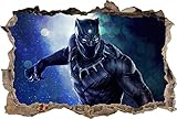 Black Panther Movie 3D Smashed Wall Sticker Decal Decor Art Mural Marvel J968, Regular