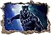 Black Panther Movie 3D Smashed Wall Sticker Decal Decor Art Mural Marvel J968, Regular