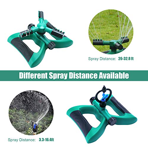 Morfone Lawn Sprinkler, Garden Sprinkler Automatic 360° Rotating Irrigation System Water Sprinklers for Garden, Yards, Kids, 3600 Square Feet Coverage - Thumbnail 6