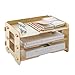 HOOMELE 3 Layer Wood File Tray / 3 Tier Desk Organizer/Desktop Letter Tray Organizer/Files and Folder Tray/Paper Stacking Trays/Filing Organizer/Letter and Paper Organizer Nature