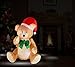 Inflatable Christmas Teddy Bear Birthday Party Indoor Outdoor Festival Lawn Yard Home Decoration Brown
