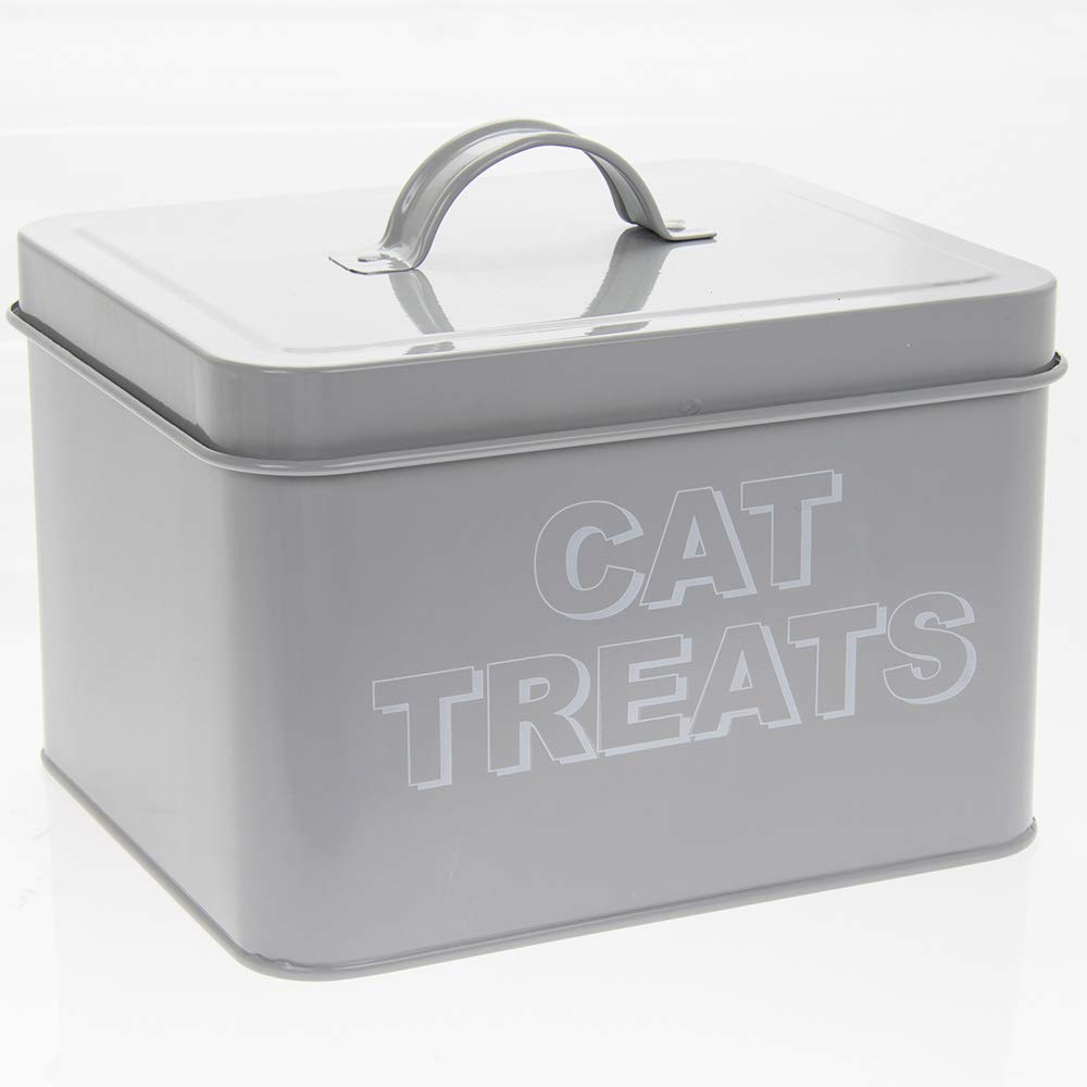 Lesser & Pavey Sweet Home Cat Treats Tin-Grey, h20cm