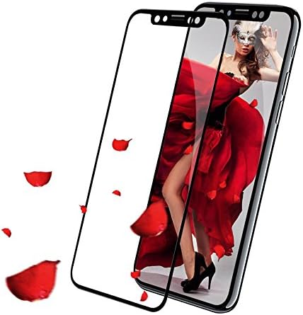 iPhone X Screen Protector 3D Full Coverage 9H Hardness HD Clear Tempered Glass Bubble-Free Anti-Scratch Protective Film for iPhone 10 Black
