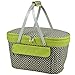 Picnic at Ascot Patented Insulated Folding Picnic Basket Cooler- Designed & Quality Approved in the USA