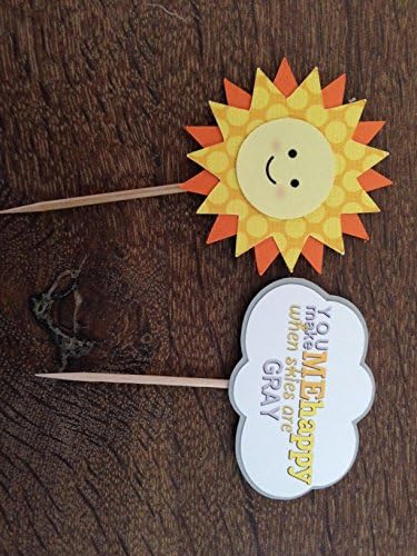 You are my Sunshine and Clouds Cupcake Toppers (Set of 30)