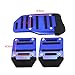 Fochutech 3 Pcs Nonslip Pedal Foot Brake Accelerator Cover Set for Car Auto Vehicle MT Aluminium (Blue)
