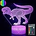 YOUNSH Dinosaur lamp, Dinosaur Night Light Bedside Lamp 16 Color Changing with Touch & Remote Control for Kids Lamps as Birthday Gifts for Boys