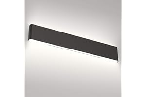 Aipsun 32.6 inch Modern Black Vanity Light Fixtures LED Black Bathroom Wall Light Up and Down Bathroom Lighting Fixtures White Light 5000K