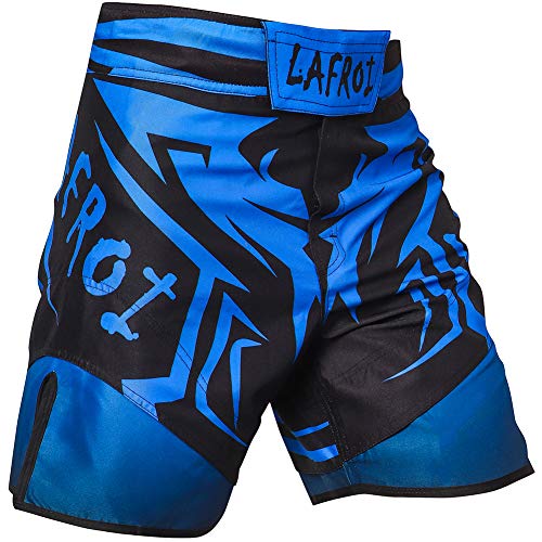 LAFROI Mens MMA Cross Training Boxing Shorts Trunks Fight Wear with Drawstring and Pocket-QJK01