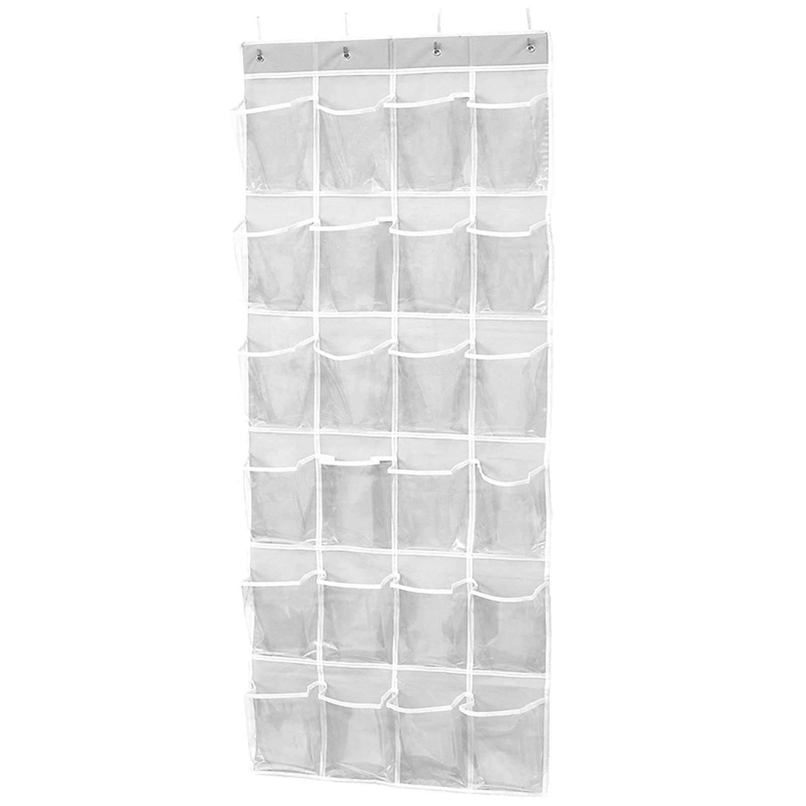 AMOS 24 Pair PVC Pockets Over the Door Shoe Organiser Hanging Shoe Rack Space Saving Holder