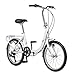 Schwinn Loop Folding Bicycle, Featuring Front and Rear Fenders, Rear Carry Rack, and Kickstand with 7-Speed Drivetrain, Whitethumb 2