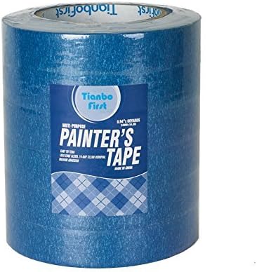 TIANBO FIRST Blue Multi-Surface Painter's Masking Tape, 0.94-Inch by 60-Yard, 6 Packs