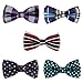 Bundle Monster Stylish Dashing 5pc Boys Tuxedo Novelty Adjustable Neck Bow Tie Lot, Dapper Junior Collection - SET 1