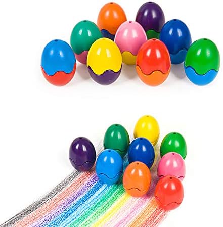 LOVIE Crayons for Toddlers, Palm Grip Crayons Set of 9 Colors Non Toxic Crayons Washable Paint Crayons Stackable Toys for Kids Infants, Baby, Children, Boys and Girls(Egg-Shaped)