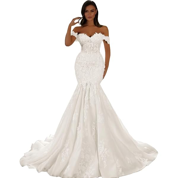 trumpet mermaid v neck court train tulle lace wedding dress Mermaid V-Neck Natural Court Train Lace Tulle Wedding Dress COCOMELODY CW3144, 45 Days / As Picture:Ivory/Nude / US8-UK10-EUR38