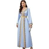 PolyJolly Handmade Bead Abaya Dress for Women Dubai Sadui Fancy Moroccan Kaftan Wedding Attire Collection