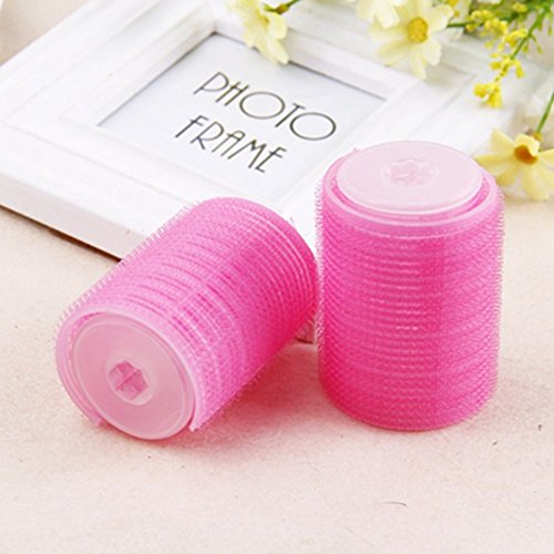 Lovef Women Bangs Hair Styling Tools Salon Curlers Hot Cling Rollers Curlers Hair Rollers Double 2Pcs