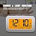 Music Alarm Clock, Digital Clock for Bedroom with Dimmer, Snooze,USB Rechargeable Clock with Dual Alarm, Temperature Detect, Smart Touch Backlight, Adjustable Alarm Volume