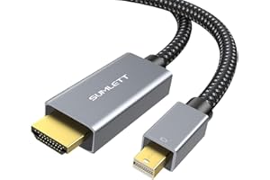 Mini DisplayPort to HDMI Cable 【2K@60Hz, 4K@30Hz】, 6.6 ft Mini DP (Thunderbolt) to HDMI Nylon Braided Cable Compatible with M
