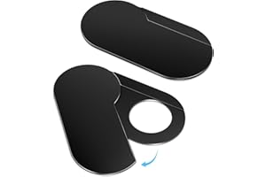 CloudValley [Upgrade Webcam Cover, 0.4 mm Ultra-Thin Metal, Rotating Camera Cover for MacBook Pro, Laptop, MacBook Air, iPad, Tablet, Mac, PC Accessories, 2 Pieces, Black