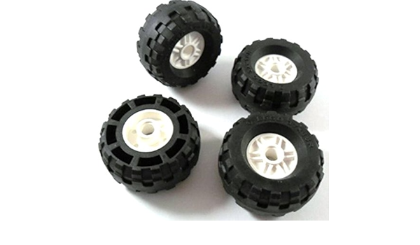 LEGO 4 piezas neumáticos 37 x 18R con llantas blancas ...