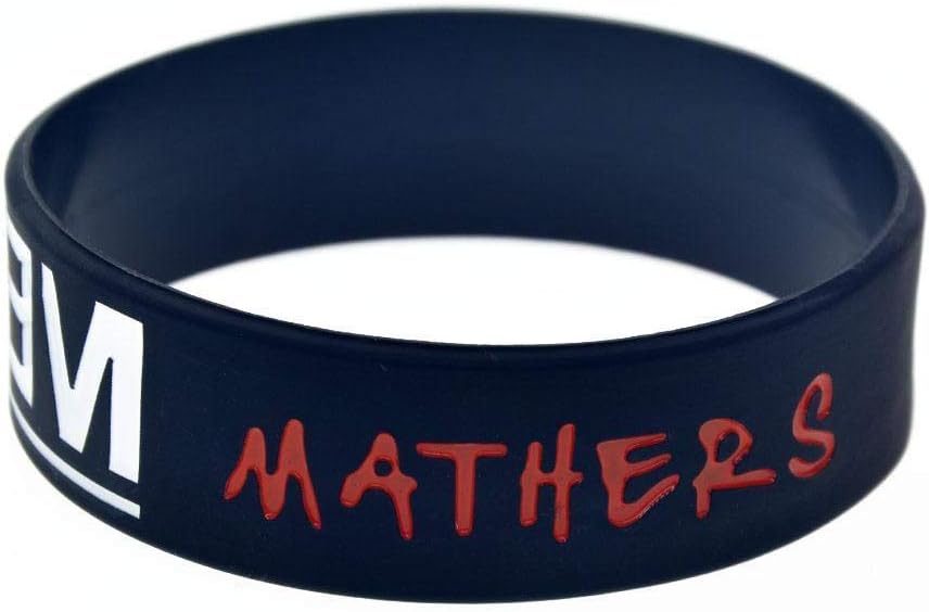 TtKj Silicone Bracelets with Sayings 'Marshall Mathers Eminem' Rubber Wristbands for Adults and Kids Set of 10 Pieces