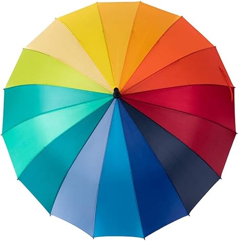 Amazon Co Jp 傘 傘 長傘 レディース 強風 耐風構造 滑り止め 握りやすい 梅雨時期 大雨 虹 雨傘 人間工学 Color Multi Colored Size 70cm 16k ホーム キッチン