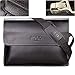 MESIDA Polo Messenger Bags Men Vintage Designer Leather Shoulder Bags Office Briefcase Business Laptop Handbags Black